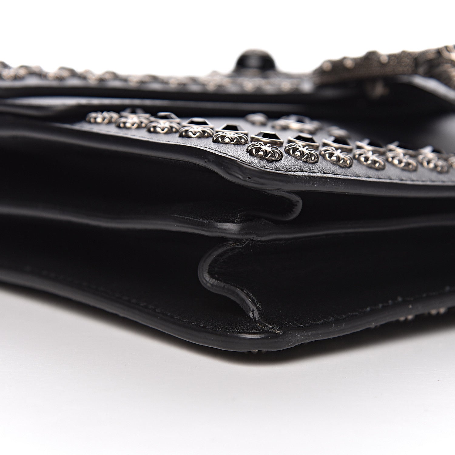 Gucci Calfskin Studded Small Dionysus Shoulder Bag Black 10 of 14