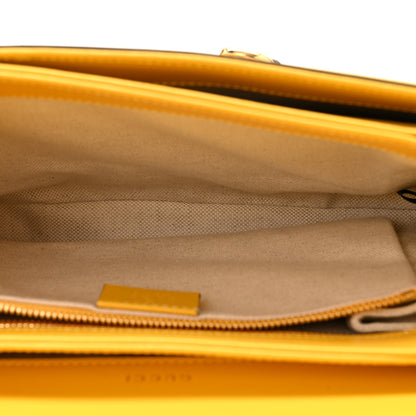 Gucci Azalea Calfskin GG Monogram Bi-Color Debossed Horsebit 1955 Shoulder Bag Dusty Azure Stone Topaz Deep Orange 5 of 16