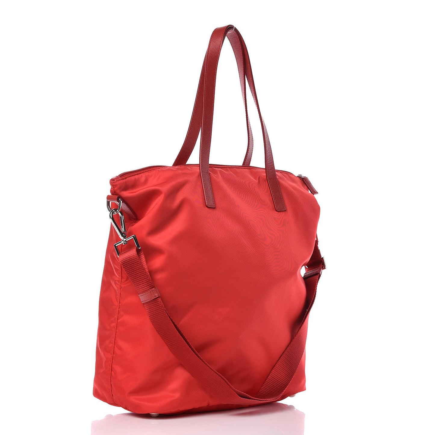 Tessuto Nylon Vela Shopping Tote Rosso