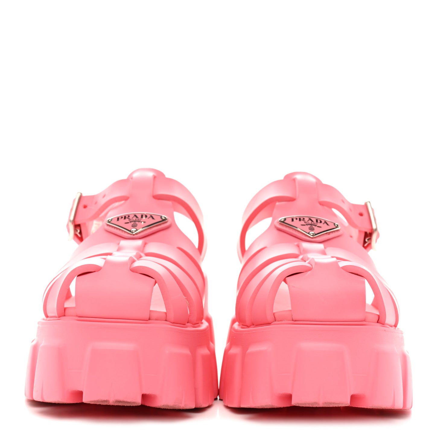 Foam Rubber Triangle Logo Monolith 55mm Cage Sandals 38 Begonia