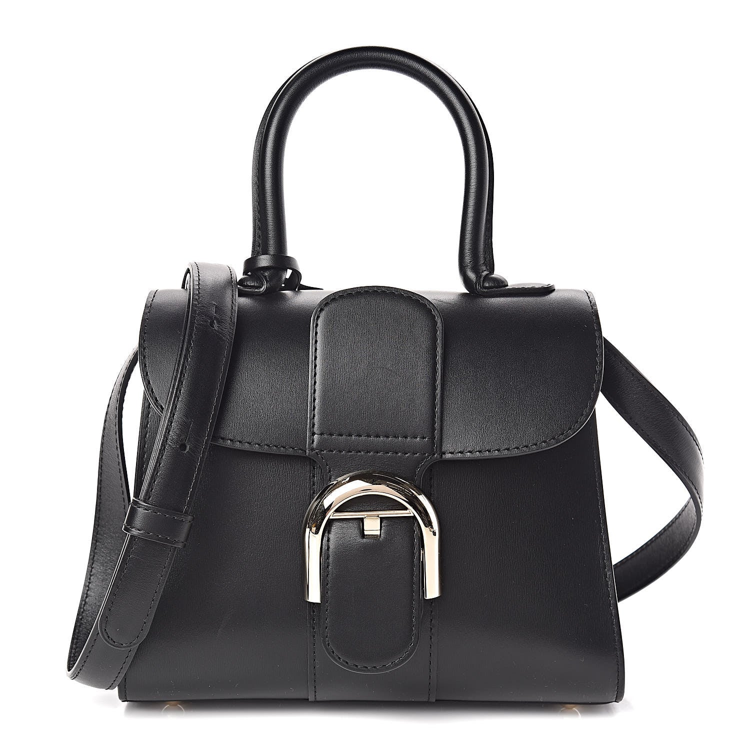 Delvaux Calfskin Mini Brillant Satchel Black 1 of 10