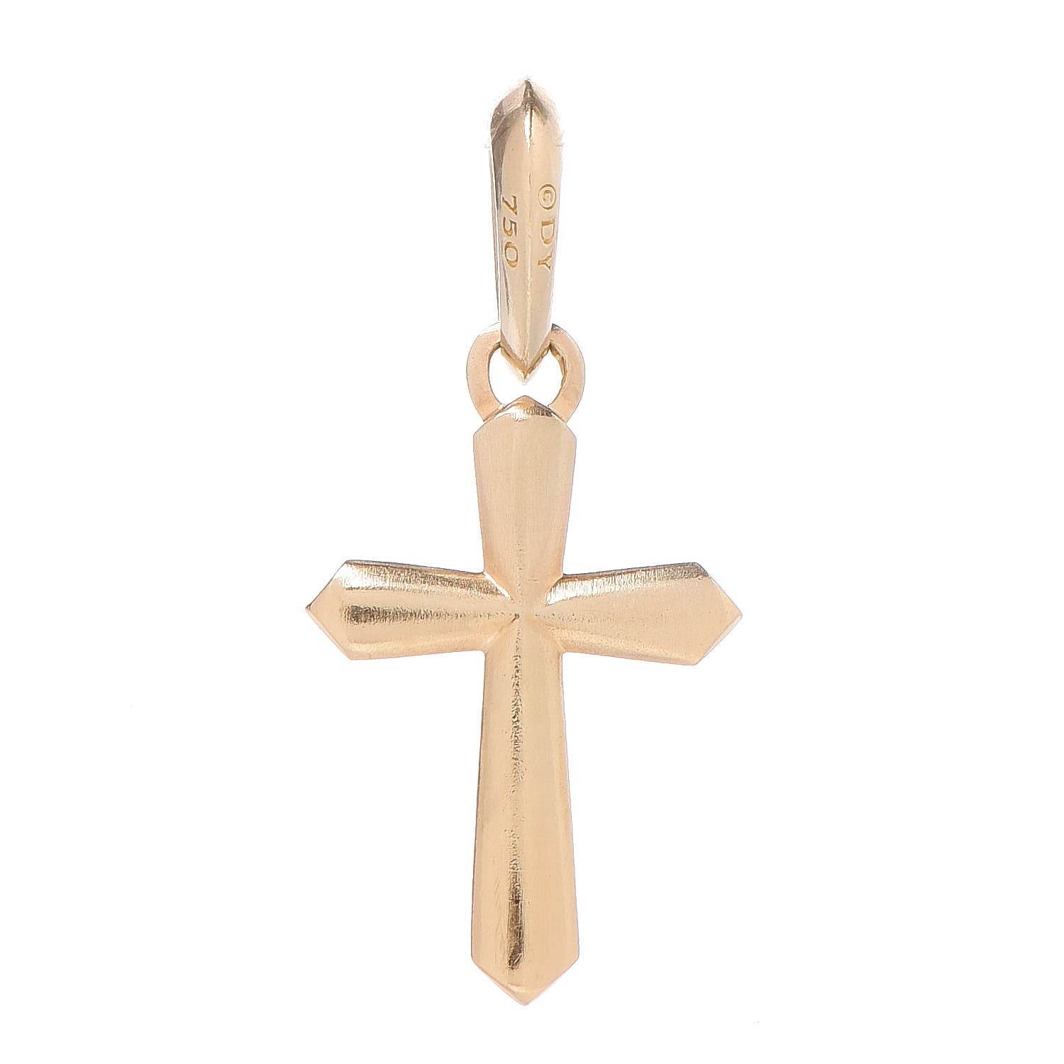 David Yurman 18K Yellow Gold Roman Cross Amulet Pendant 1 of 2