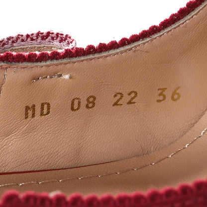 Christian Dior Technical Canvas Ribbon J Adior Slingback 100mm Pumps 36 Cherry 8 of 9