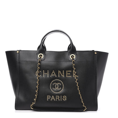 Chanel Caviar Medium Studded Deauville Tote Black 1 of 12