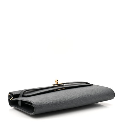 Hermes Epsom Kelly Wallet To Go Cordage Gris Misty Prunoir Jaune Milton 4 of 12