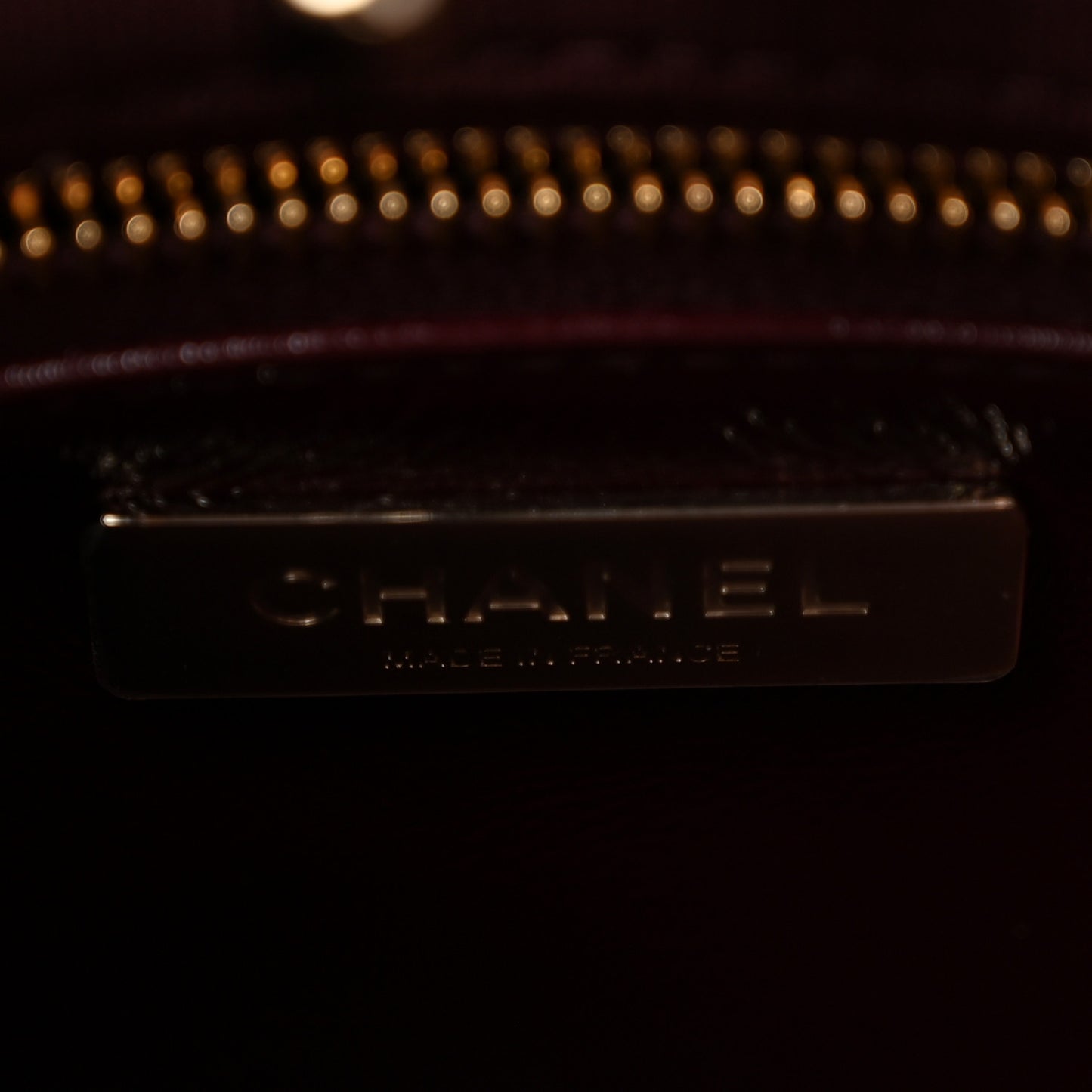 Shiny Lambskin Patent Calfskin Quilted Mini 31 Shopping Bag Dark Burgundy