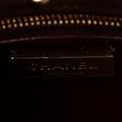 Chanel Shiny Lambskin Patent Calfskin Quilted Mini 31 Shopping Bag Dark Burgundy 6 of 10