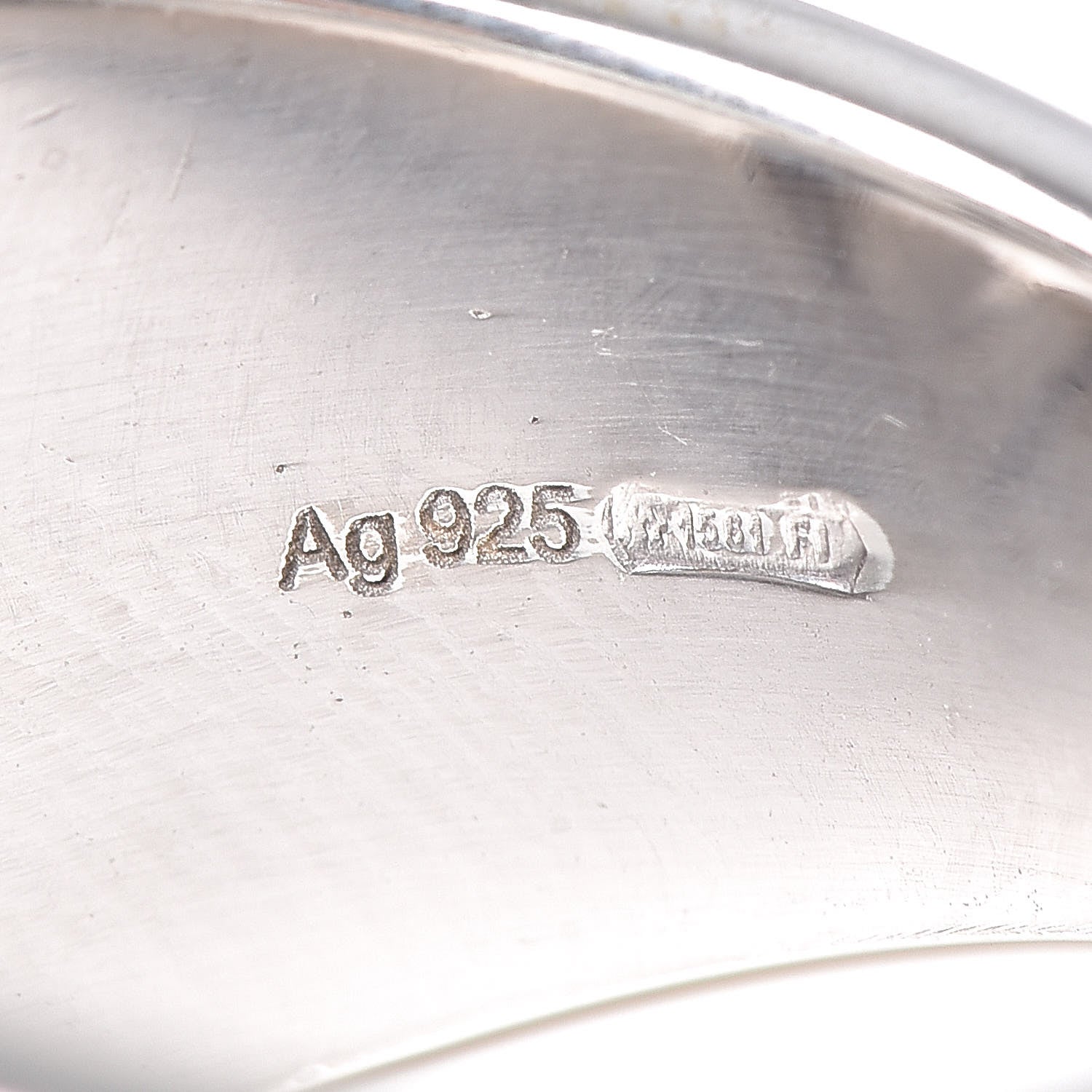 Gucci Sterling Silver Interlocking G Signet Ring 52 6 5 of 6