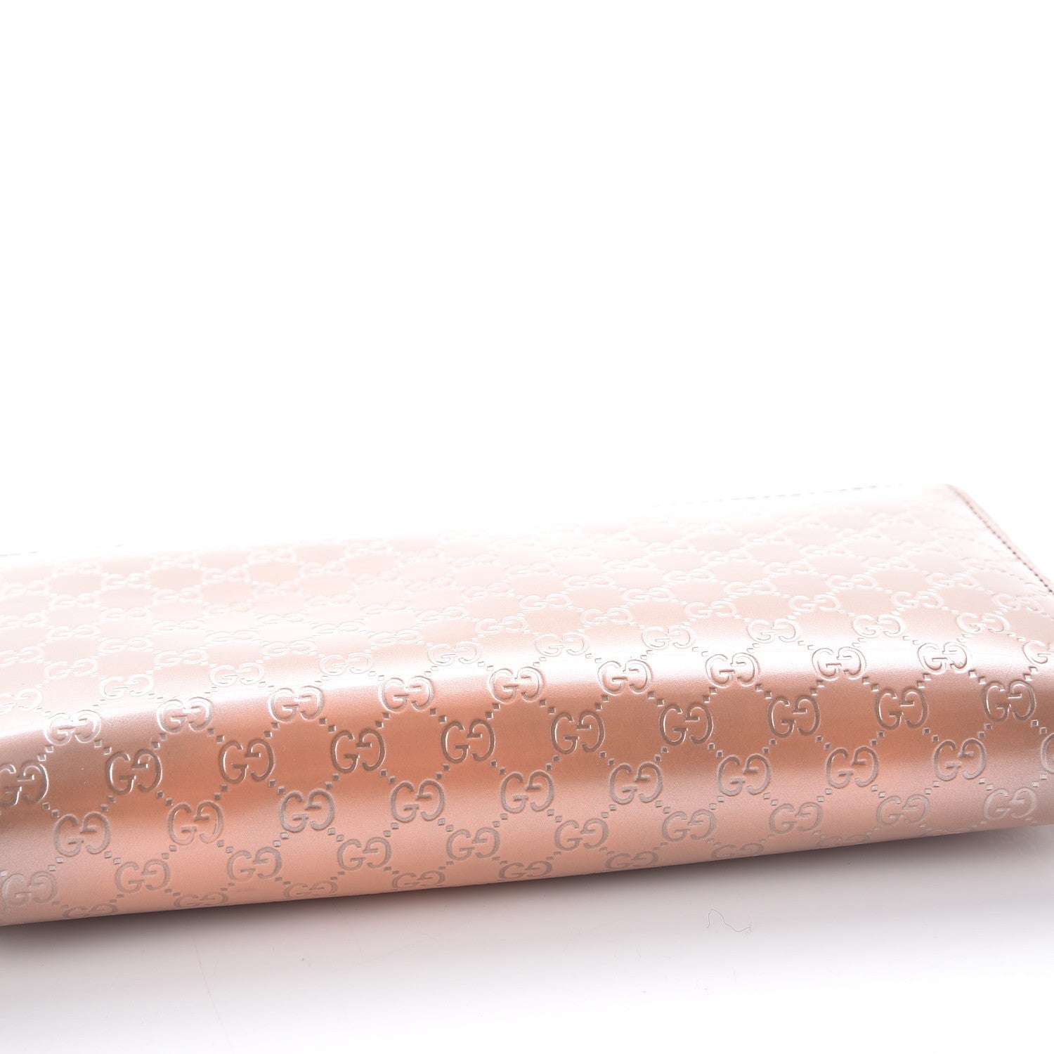 Gucci Metallic Microguccissima Zip Around Heart Wallet Pink 8 of 16