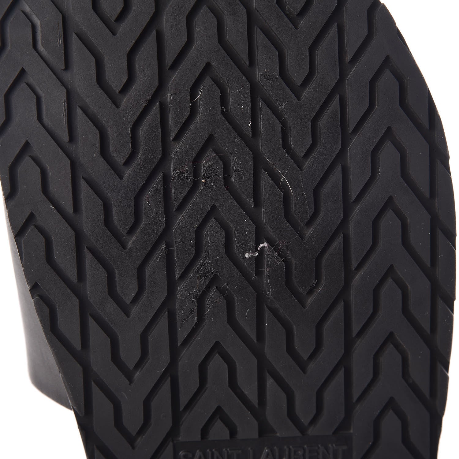 Saint Laurent Calfskin Monogram Jimmy Joan Slide Sandals 41 Black 9 of 9