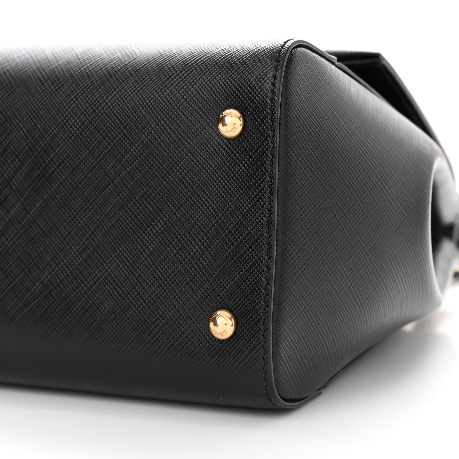 Salvatore Ferragamo Saffiano Carrie Shoulder Bag Black 10 of 13