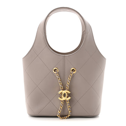 Chanel Calfskin Quilted Small Shopping Bag Grey 1 of 11