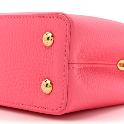 Louis Vuitton Taurillon Monogram Tile Capucines Mini Dragonfruit Ballet Pink 8 of 11