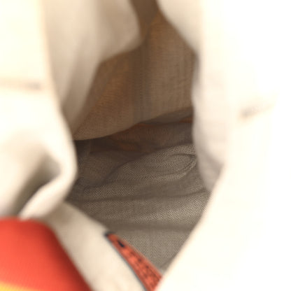 Hermes Cotton Canvas Bucket Tote Bag 5 of 9