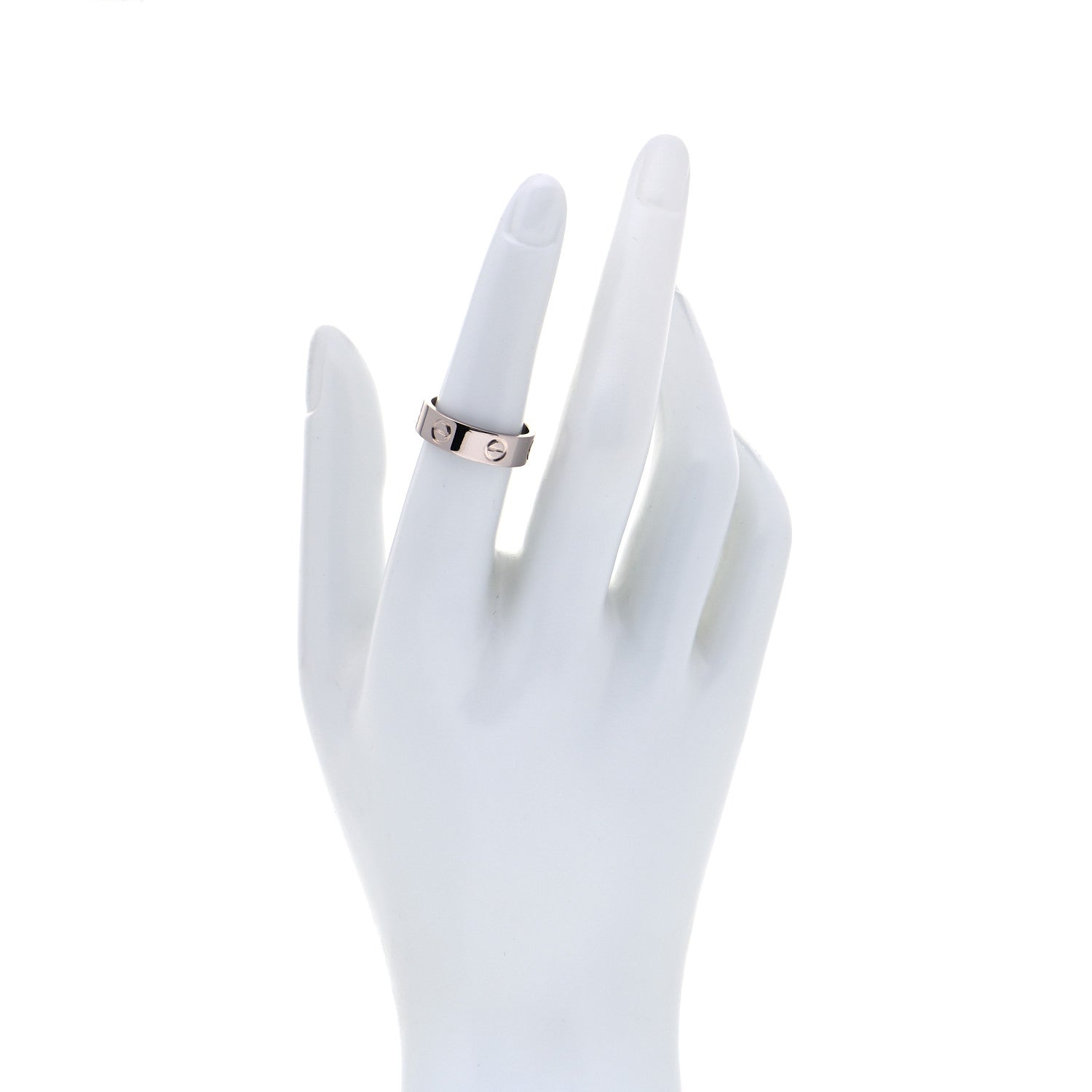 Cartier 18K White Gold 6mm LOVE Ring 53 6.25 2 of 6