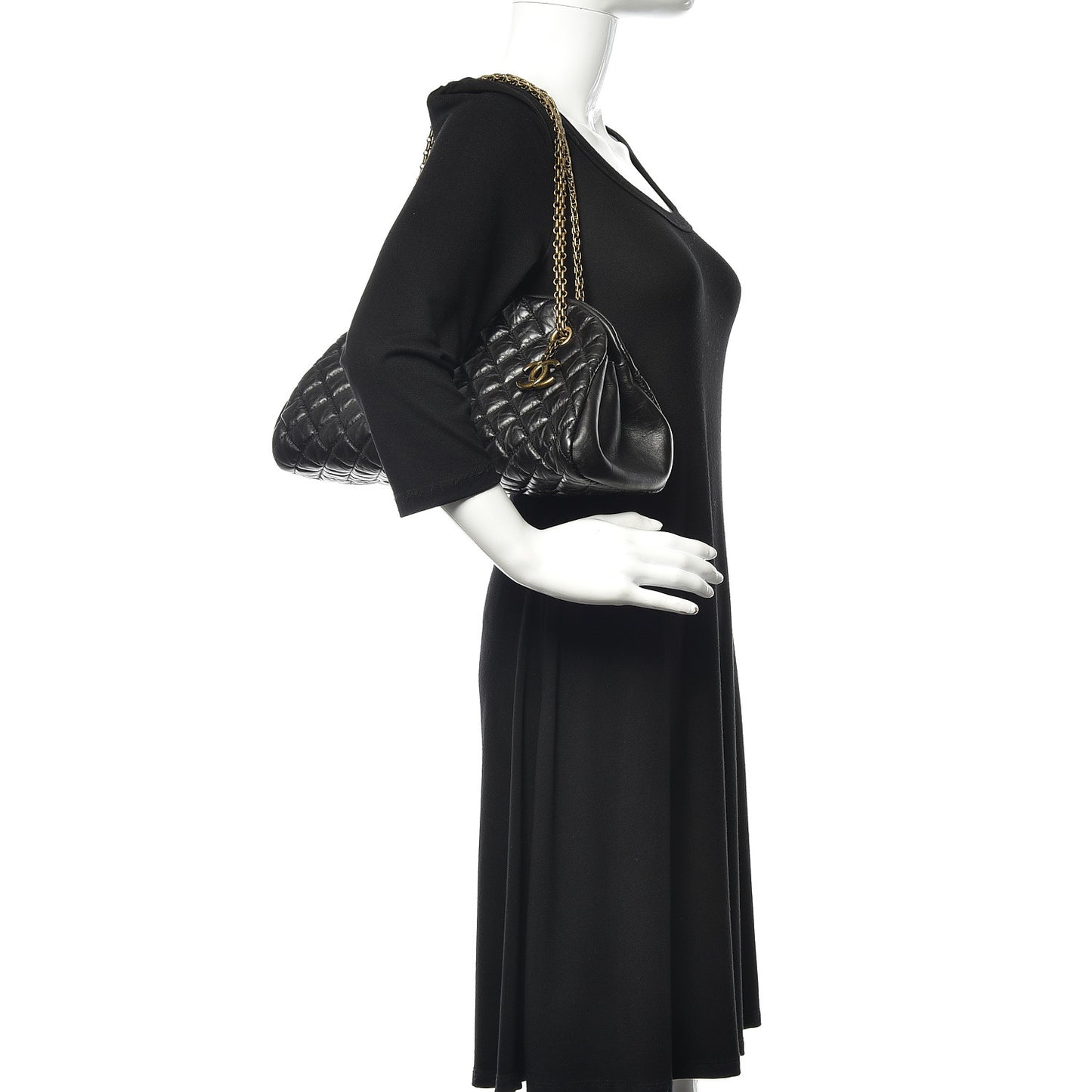 Aged Calfskin Medium Just Mademoiselle Black