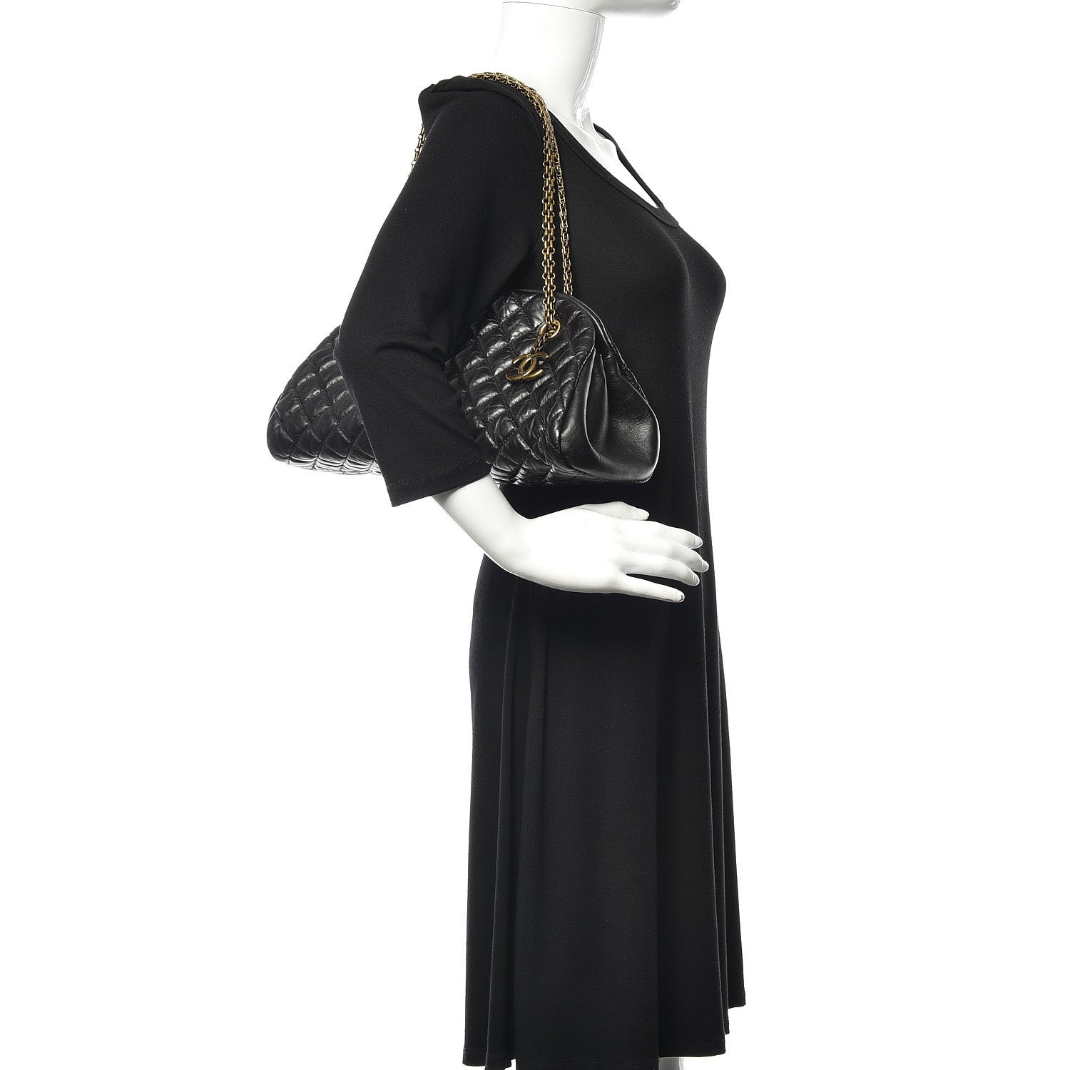 Chanel Aged Calfskin Medium Just Mademoiselle Black 2 of 10