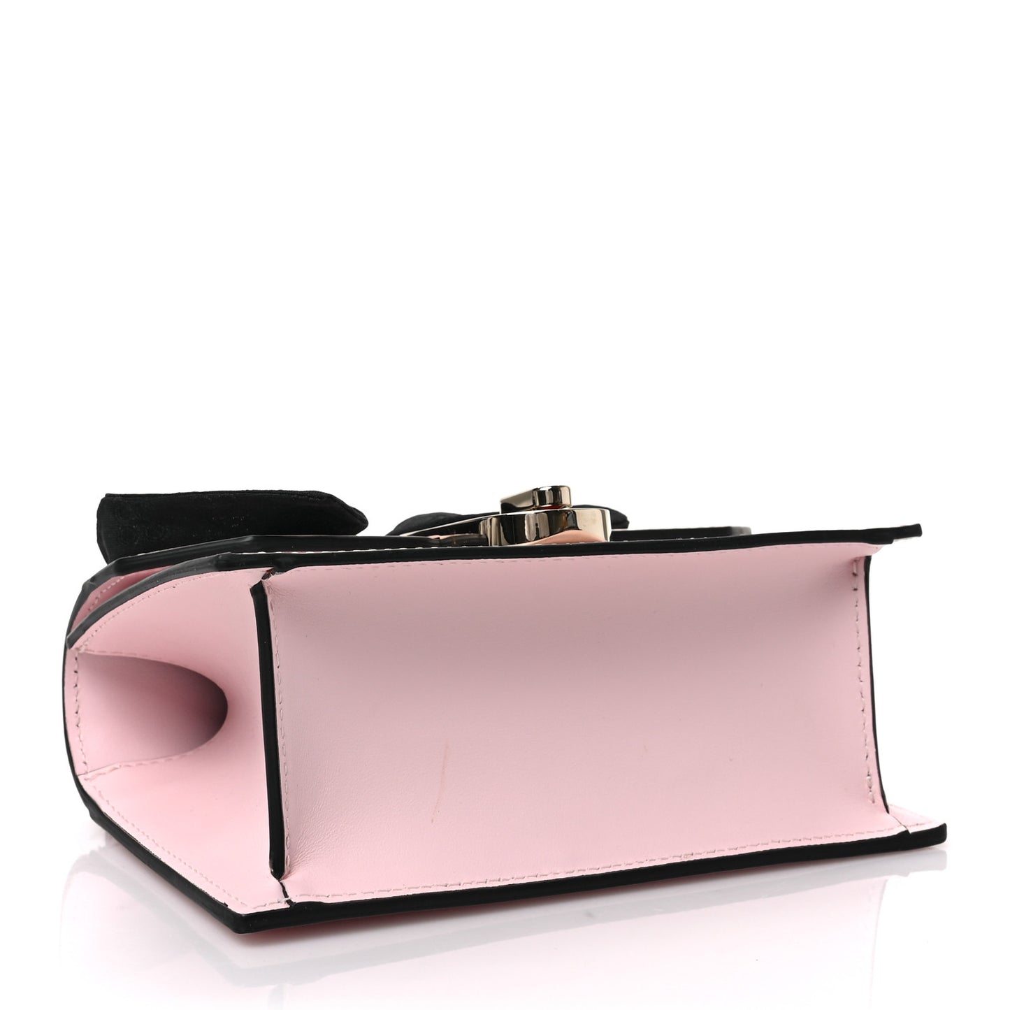 Grained Calfskin Mini Elisa Top Handle Bag Pink