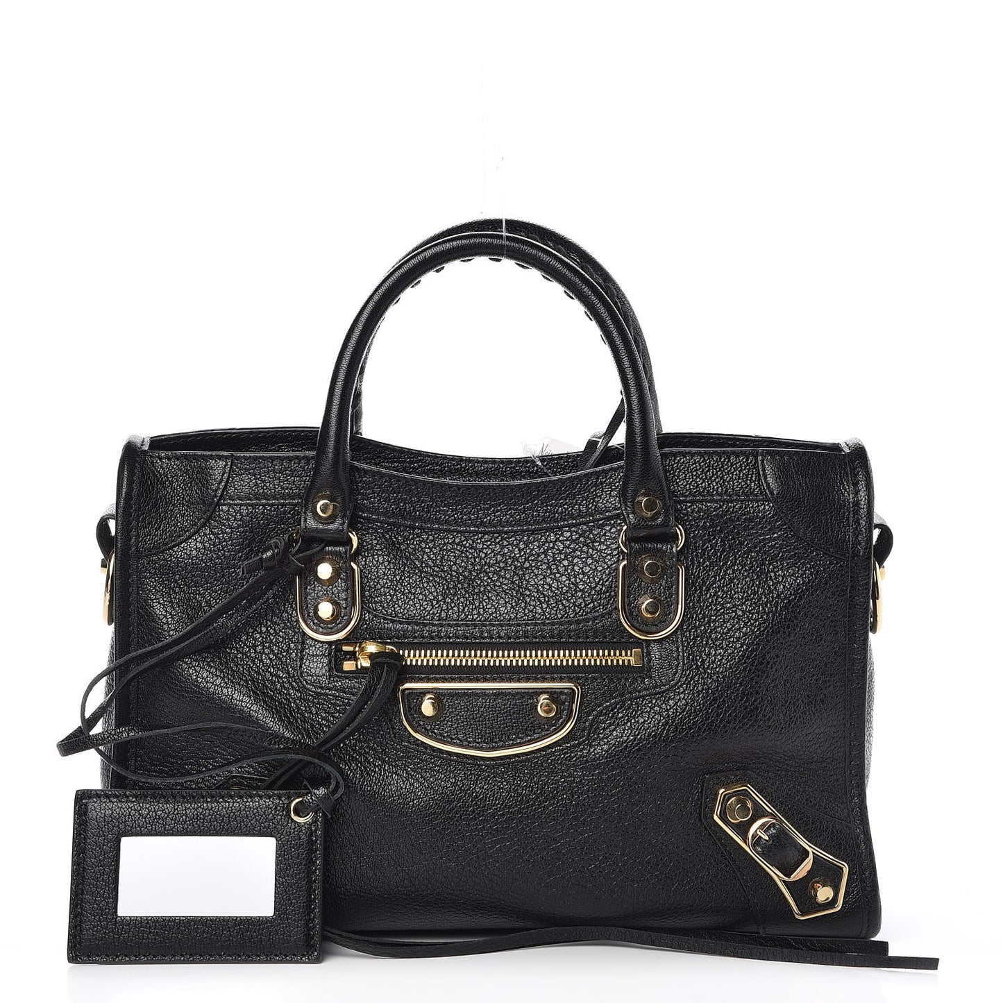 Chevre Gold Metallic Edge Hardware S City Black