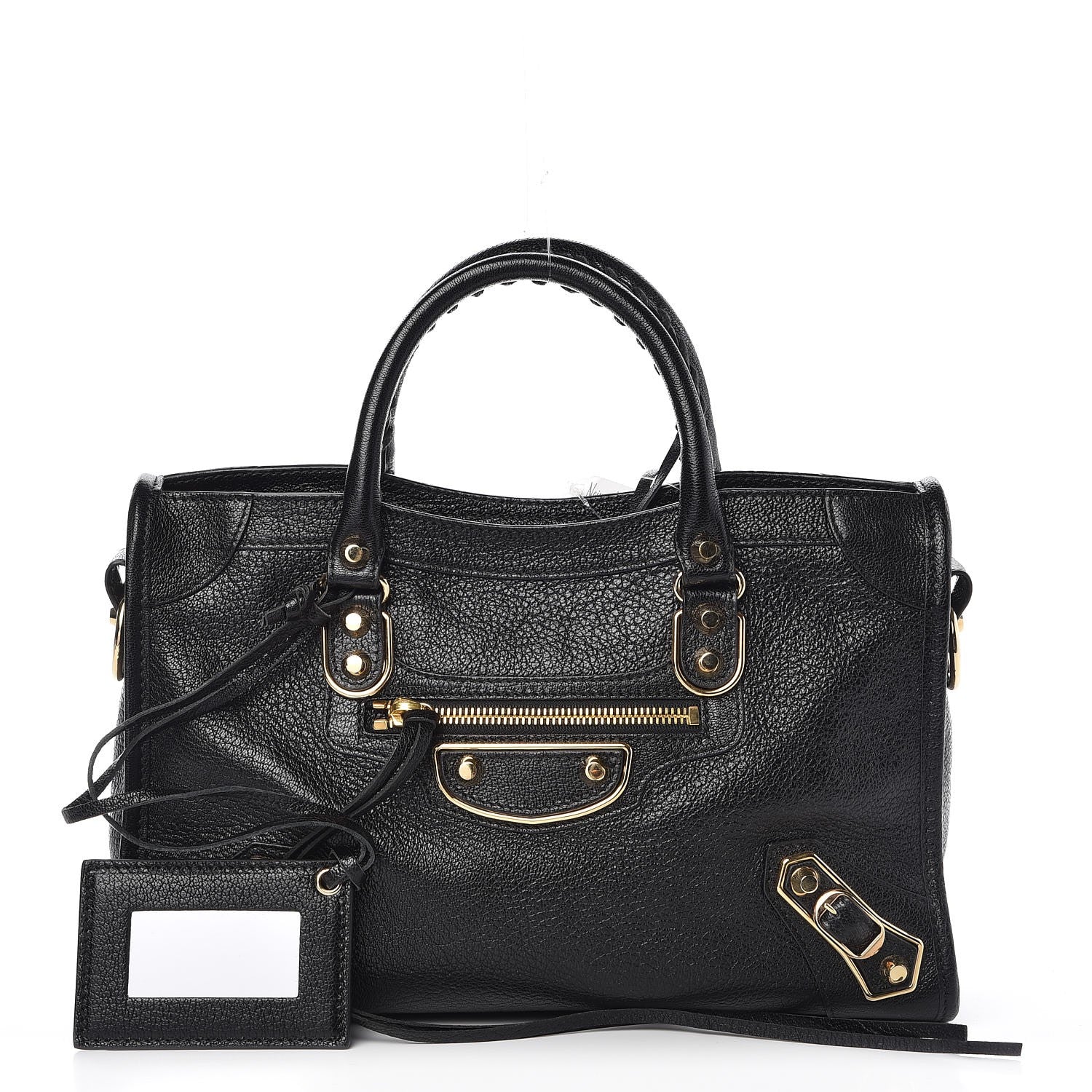 Balenciaga Chevre Gold Metallic Edge Hardware S City Black 1 of 8
