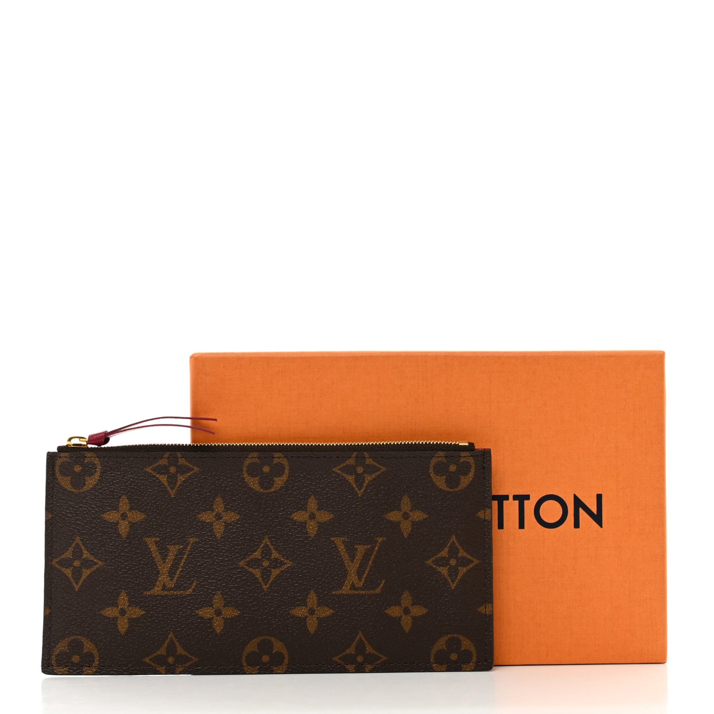 Monogram Felicie Chain Wallet Zippered Insert Fuchsia