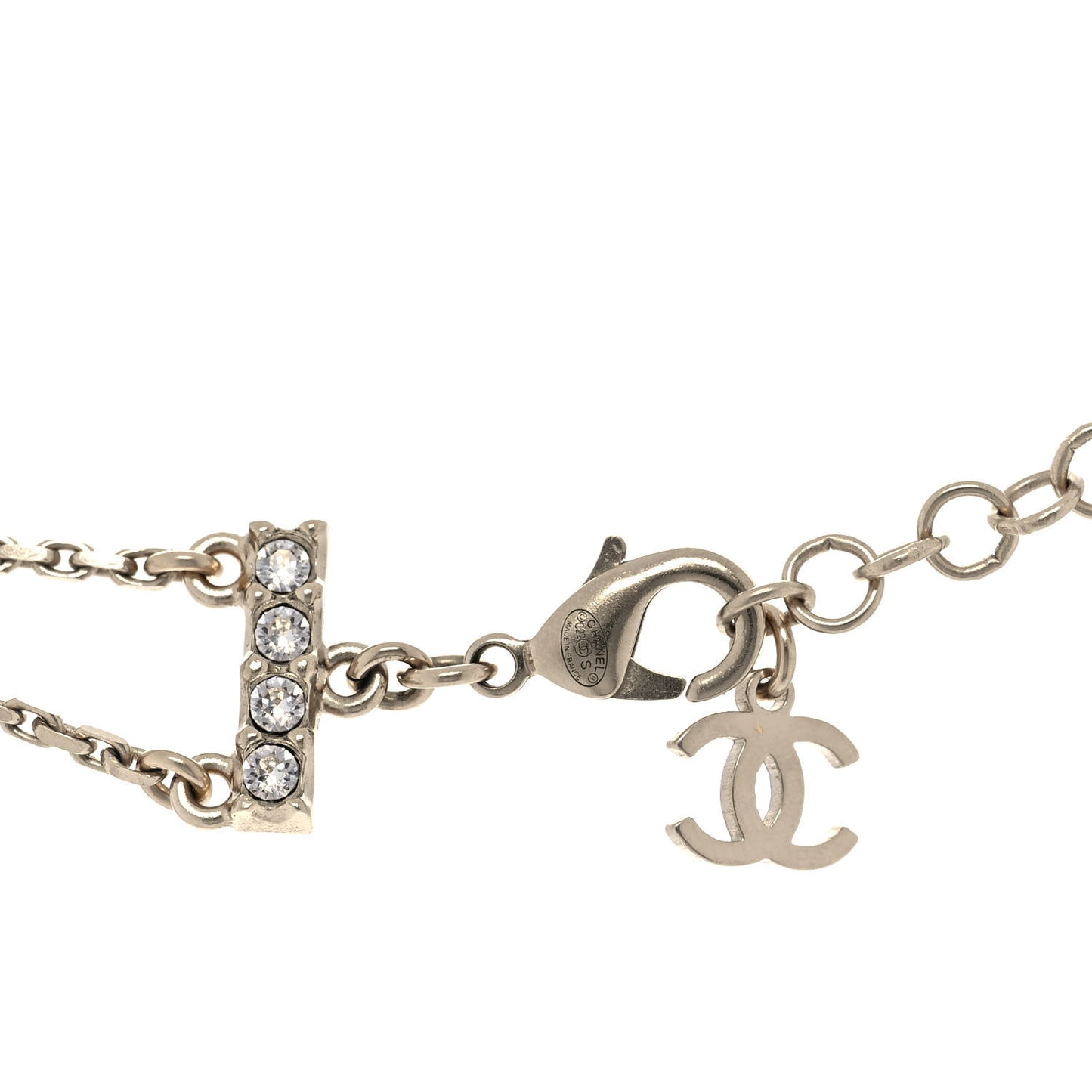 Pearl Crystal CC Star Choker Necklace Gold