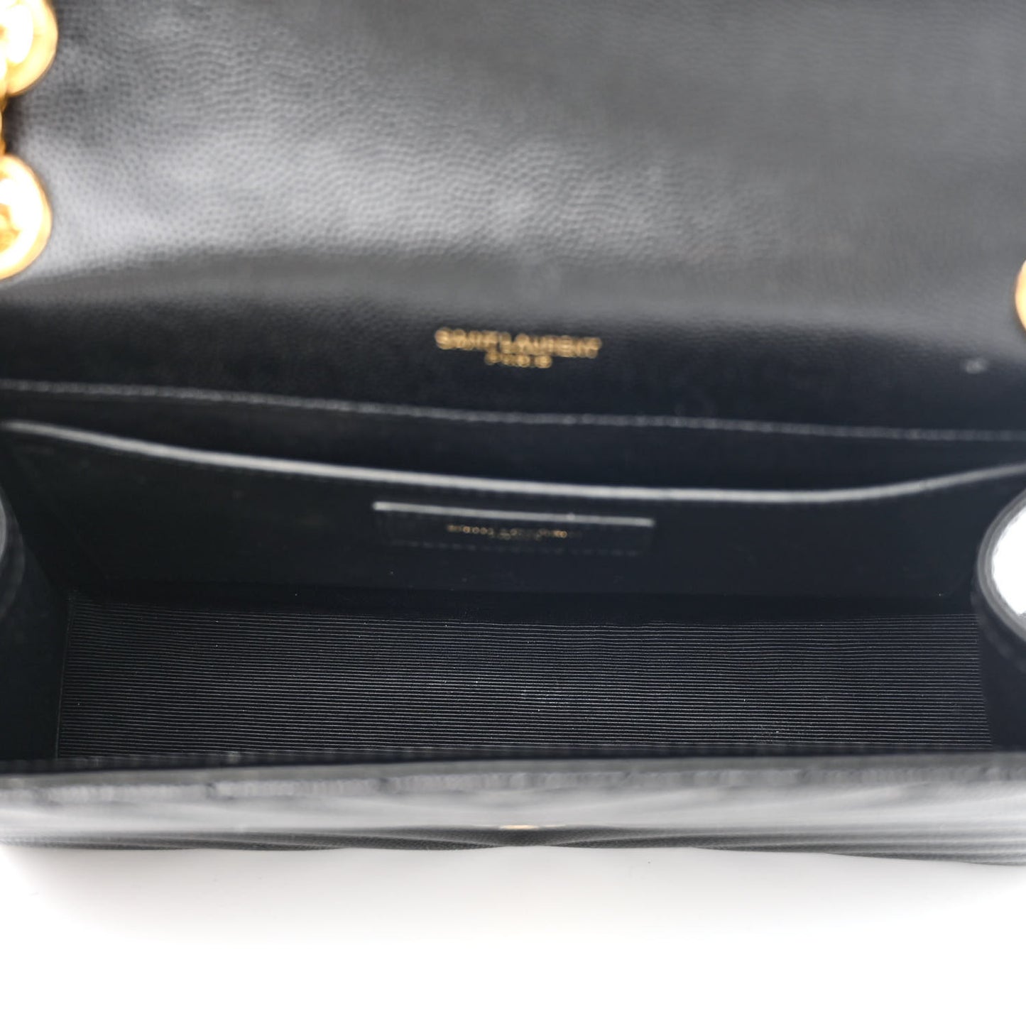 Grain De Poudre Matelasse Chevron Medium Monogram Satchel Black