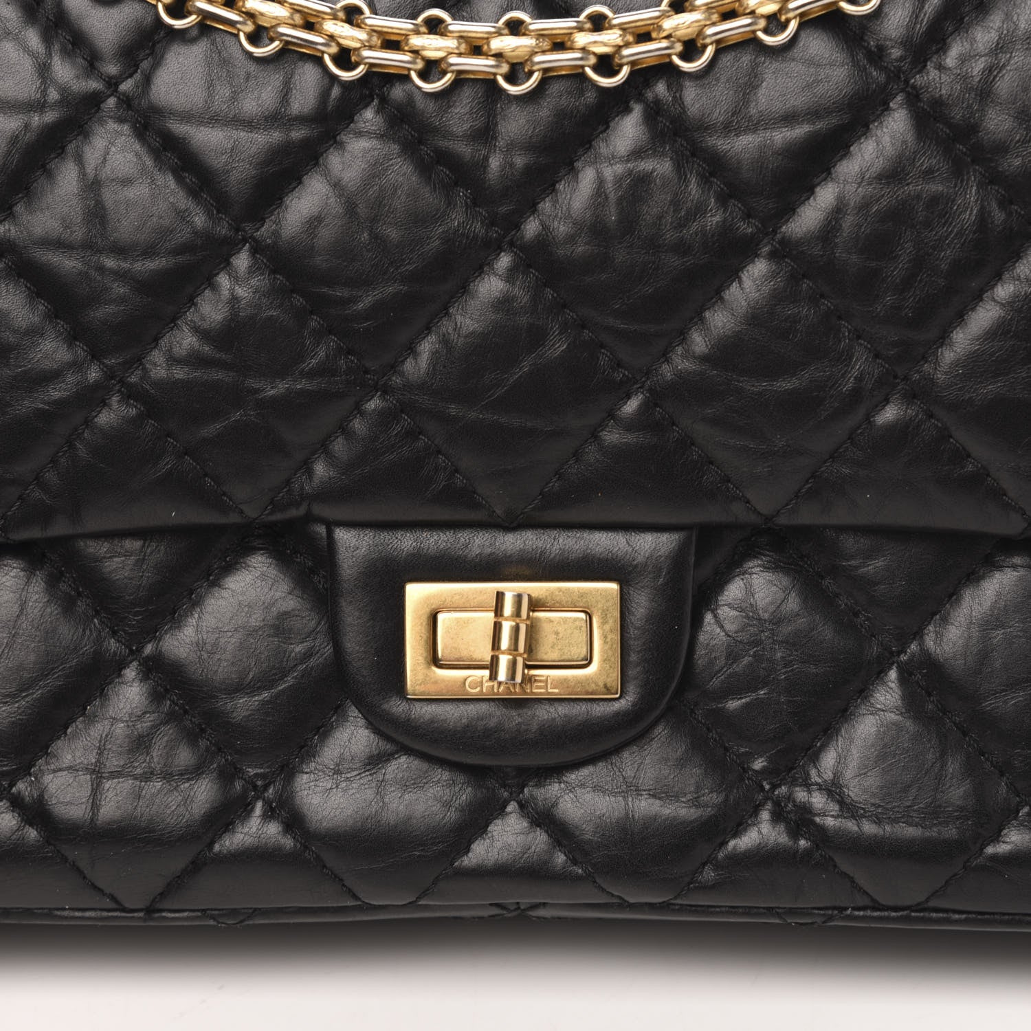 Chanel Aged Calfskin Quilted 2.55 Reissue 226 Flap Black 11 of 12