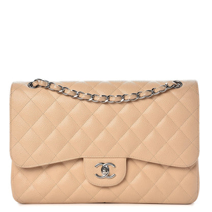 Chanel Caviar Quilted Jumbo Double Flap Beige Clair 1 of 12