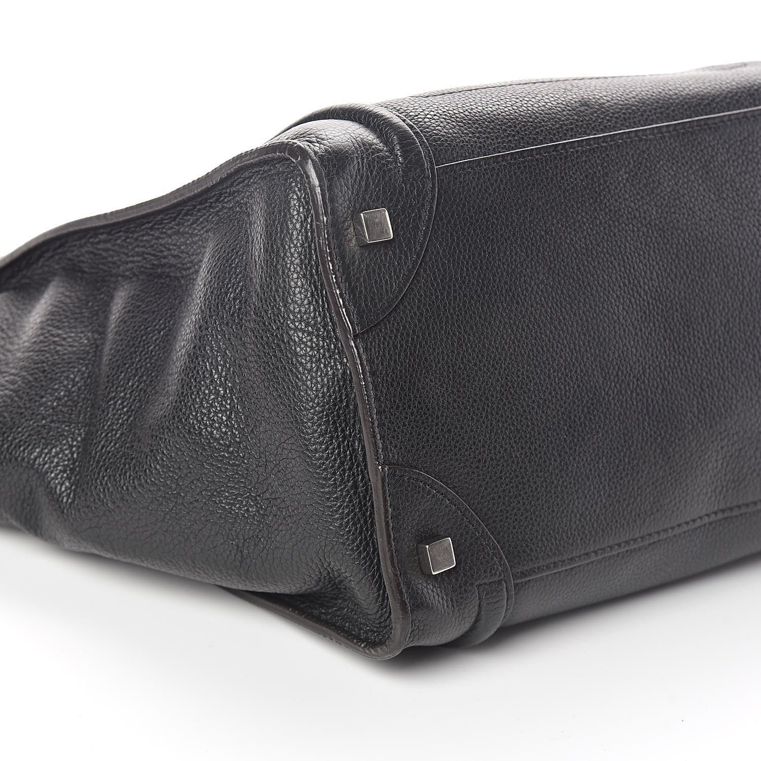 Celine Drummed Calfskin Mini Luggage Black 9 of 10