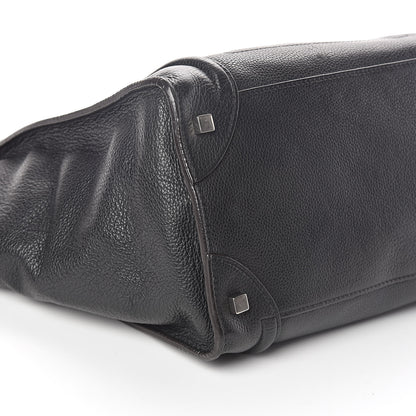 Celine Drummed Calfskin Mini Luggage Black 9 of 10