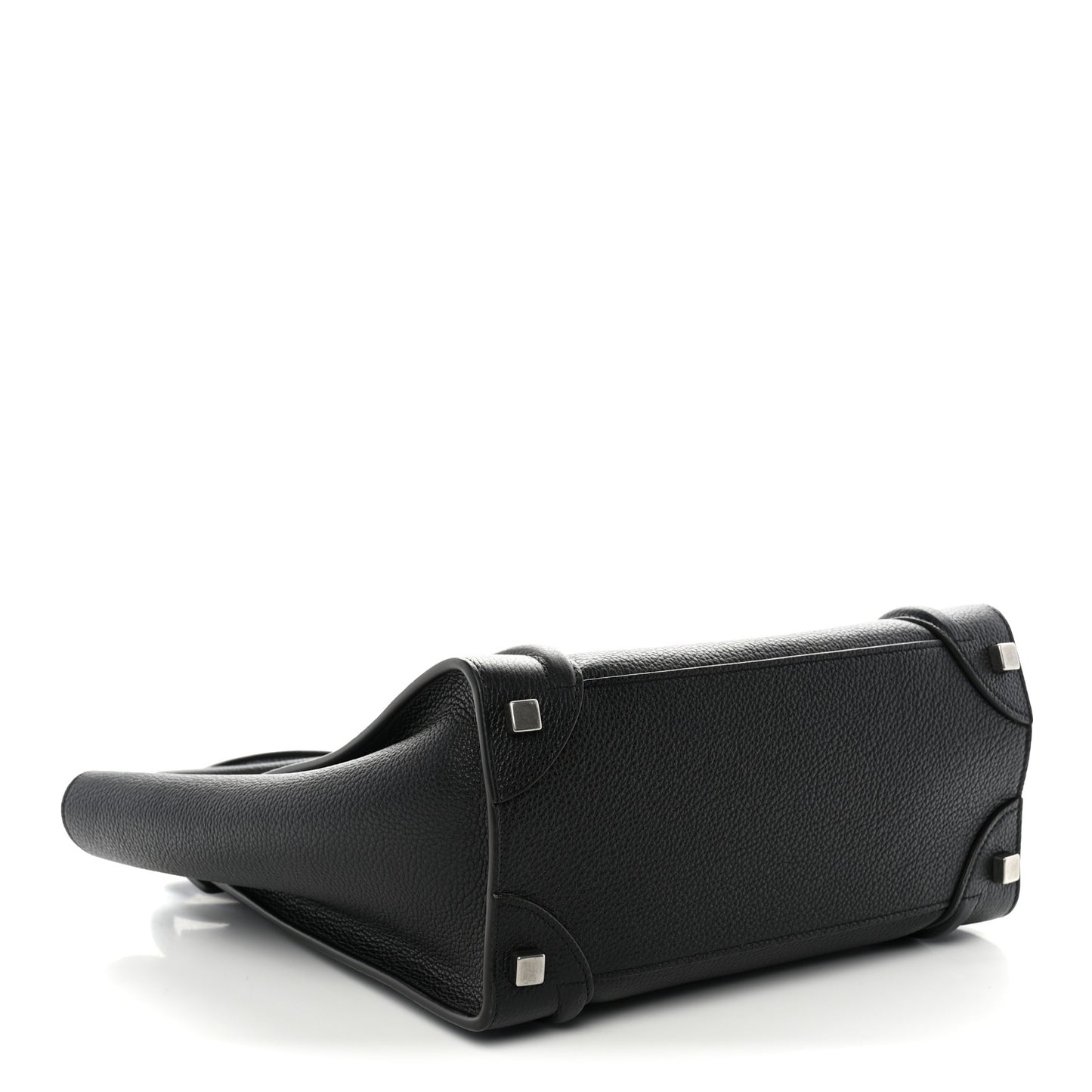 Drummed Calfskin Micro Luggage Black