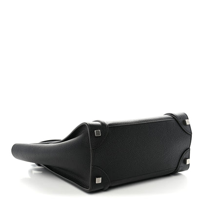 Celine Drummed Calfskin Micro Luggage Black 4 of 9
