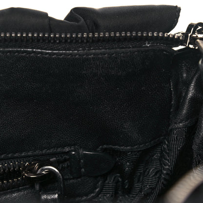 Prada Tessuto Nylon Nappa Braided Gaufre Shopping Satchel Black 12 of 20