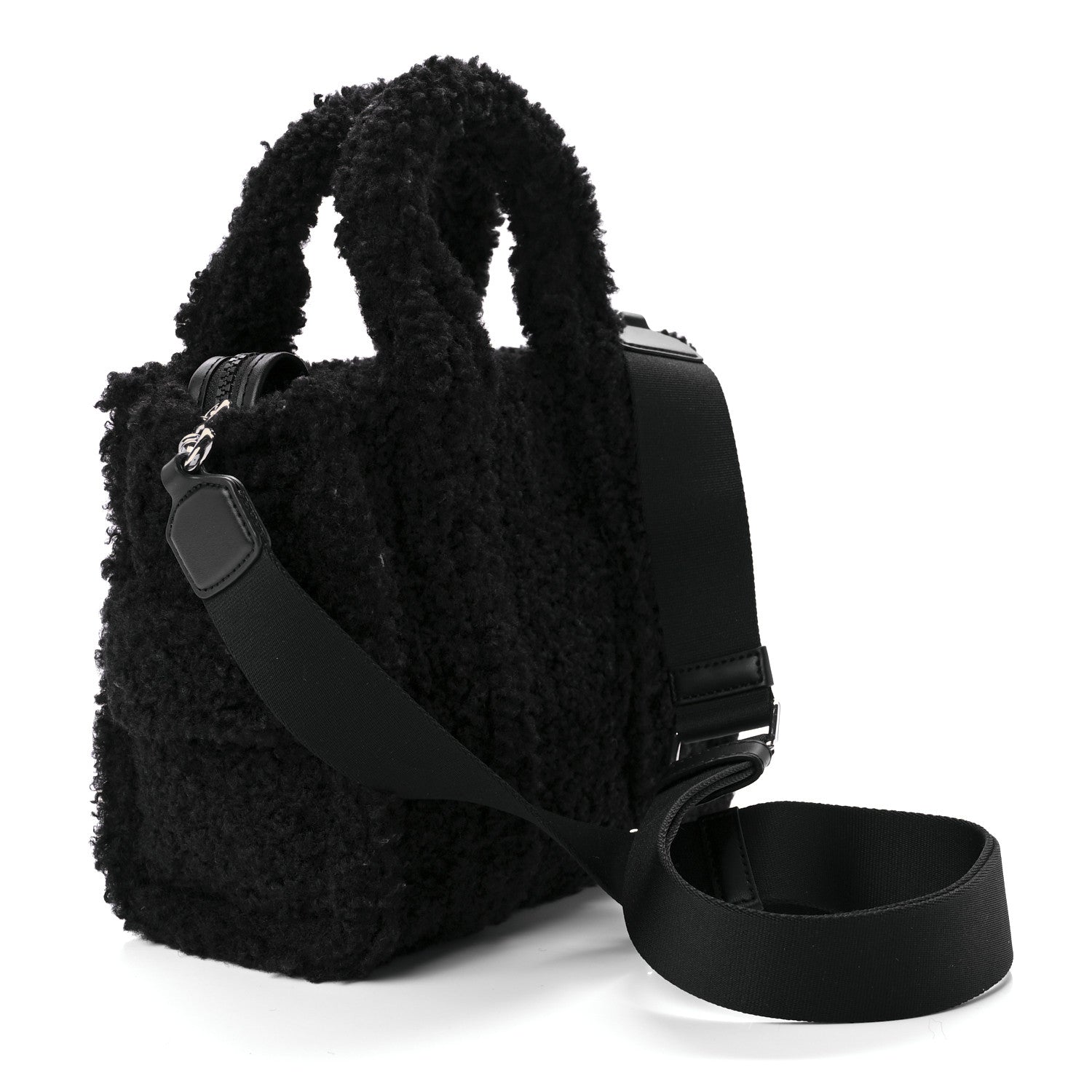 Marc Jacobs Polyester Cotton Mini The Teddy Traveler Tote Bag Black 3 of 9