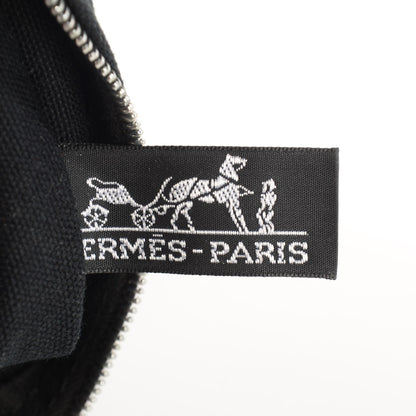 Hermes Canvas Striped Cannes MM Black White 10 of 10