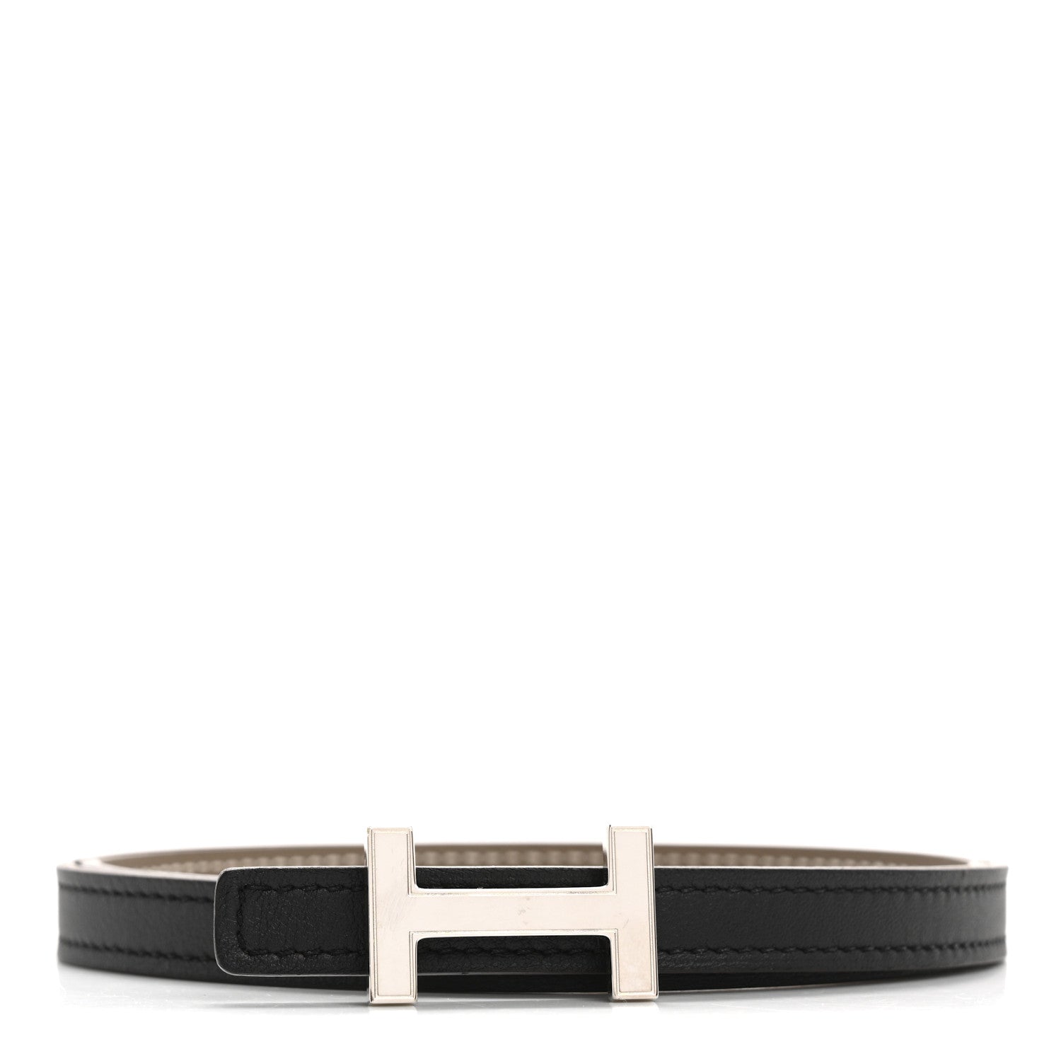 Hermes Swift Epsom 13mm Focus Belt 70 28 Black Etoupe 1 of 6