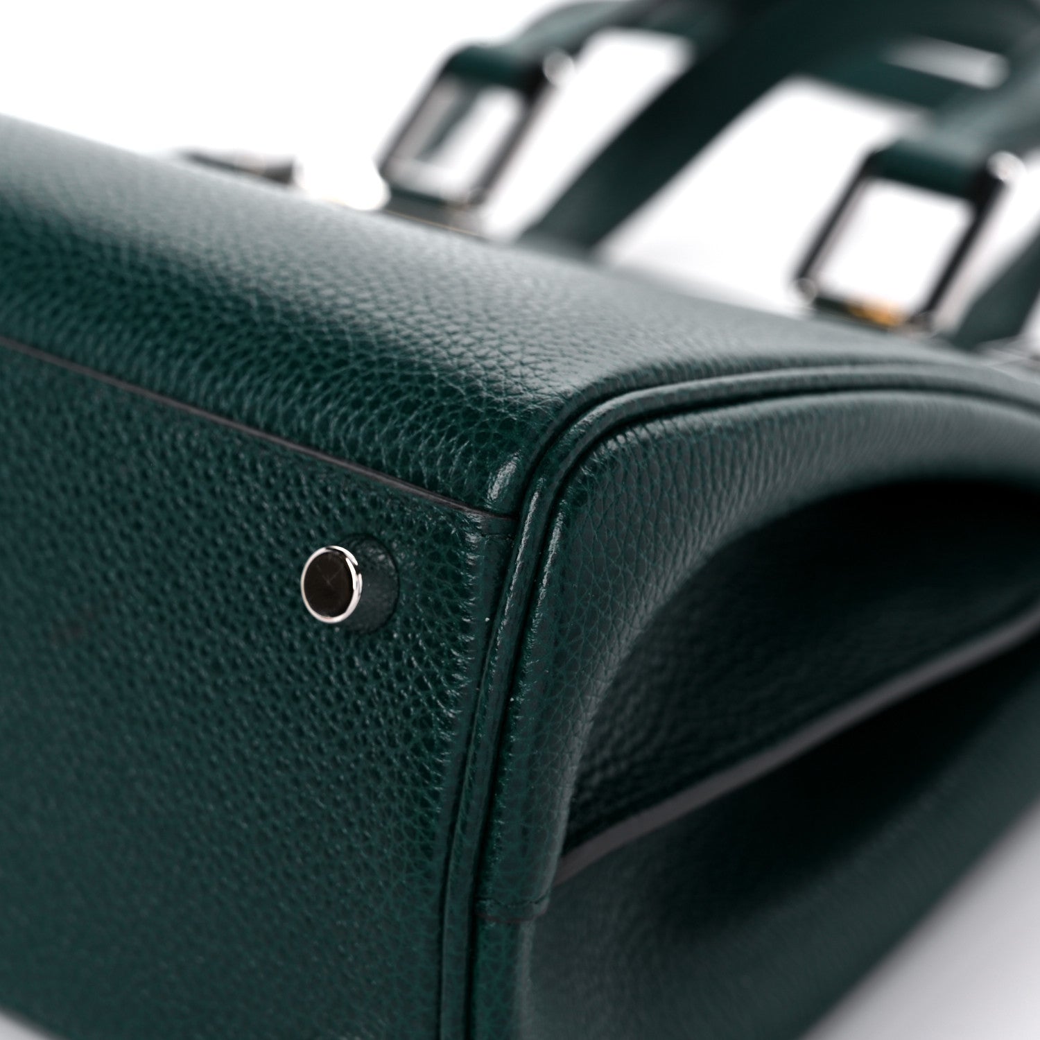 Gucci Grainy Calfskin Small Zumi Top Handle Bag Vintage Green 9 of 11