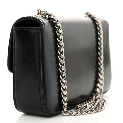 Celine Shiny Calfskin Triomphe Chain Shoulder Bag Black 3 of 12