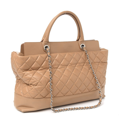 Chanel Aged Calfskin Quilted Be CC Tote Beige 2 of 9