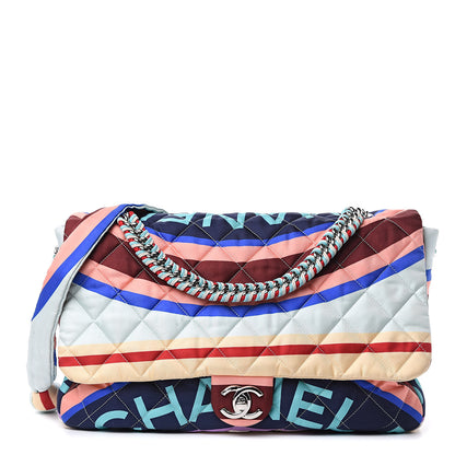 Chanel Fabric Quilted Printed Flap Multicolor 1 of 14
