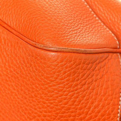 Prada Vitello Daino Lizard Shoulder Bag Orange 10 of 16