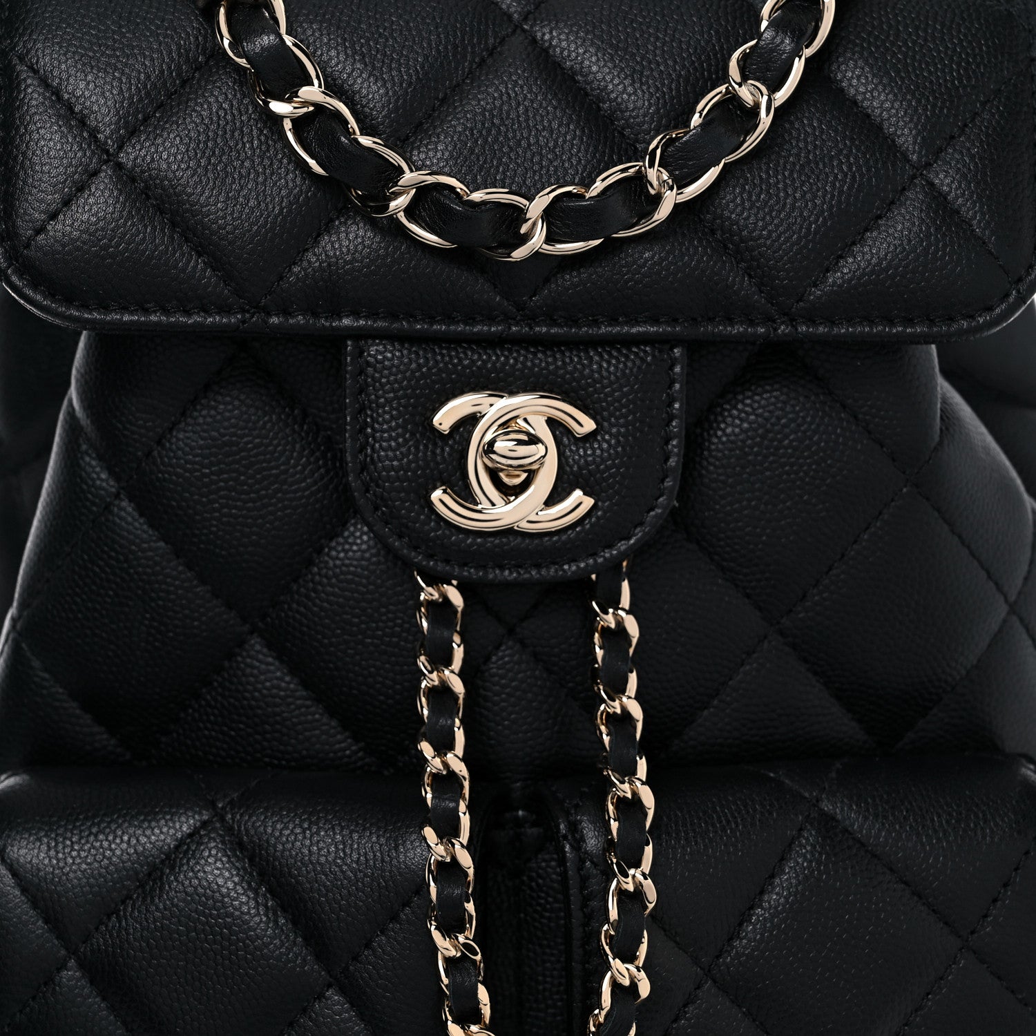 Chanel Caviar Quilted Pockets Backpack Black 8 of 12