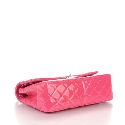 Chanel Patent Calfskin Quilted Jumbo Double Flap Fuchsia 4 of 8
