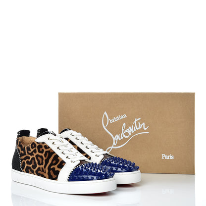 Christian Louboutin Calfskin Patent Spikes Mens Loubikick Flat Sneakers 47 Multi 10 of 10