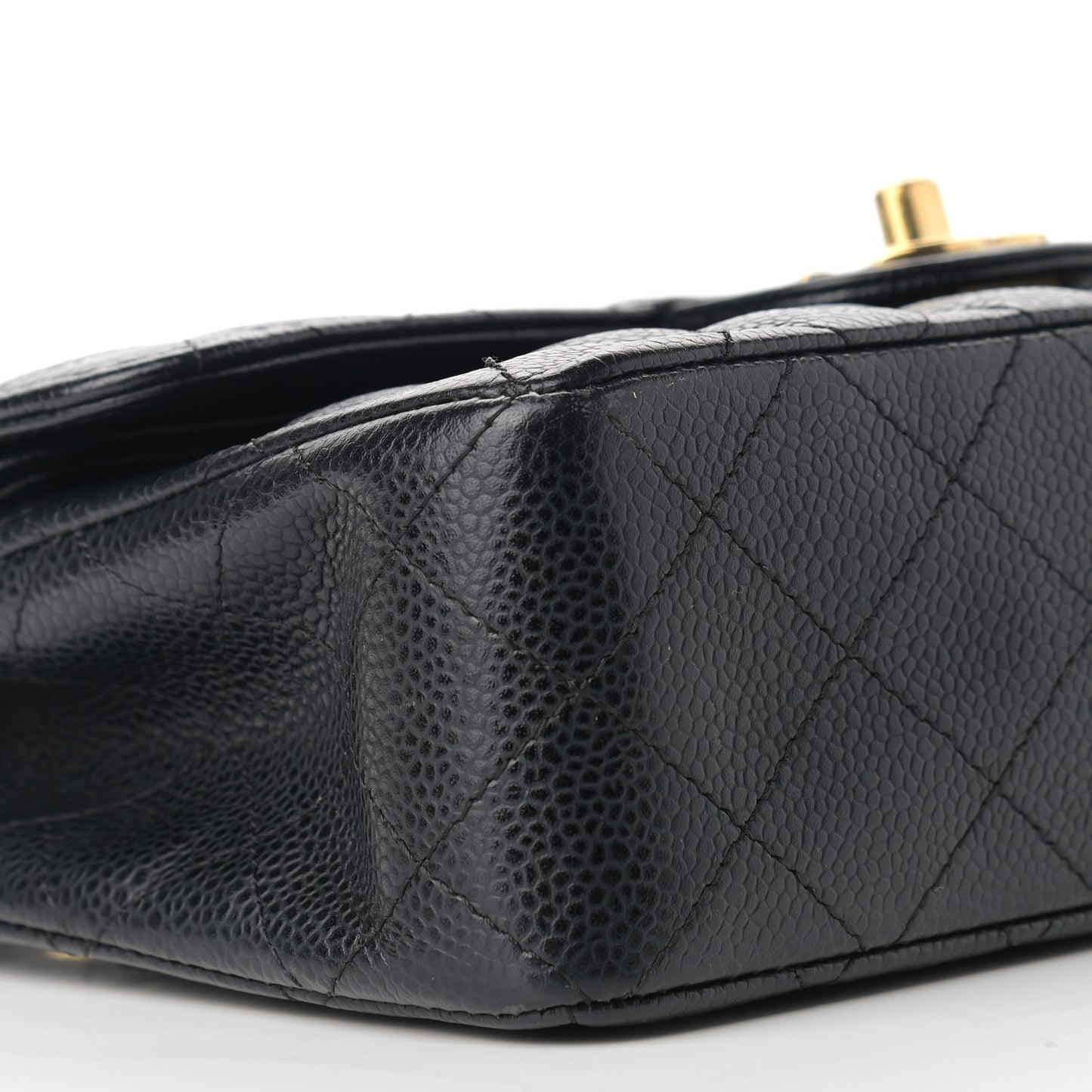 Caviar Quilted Small Double Flap Black