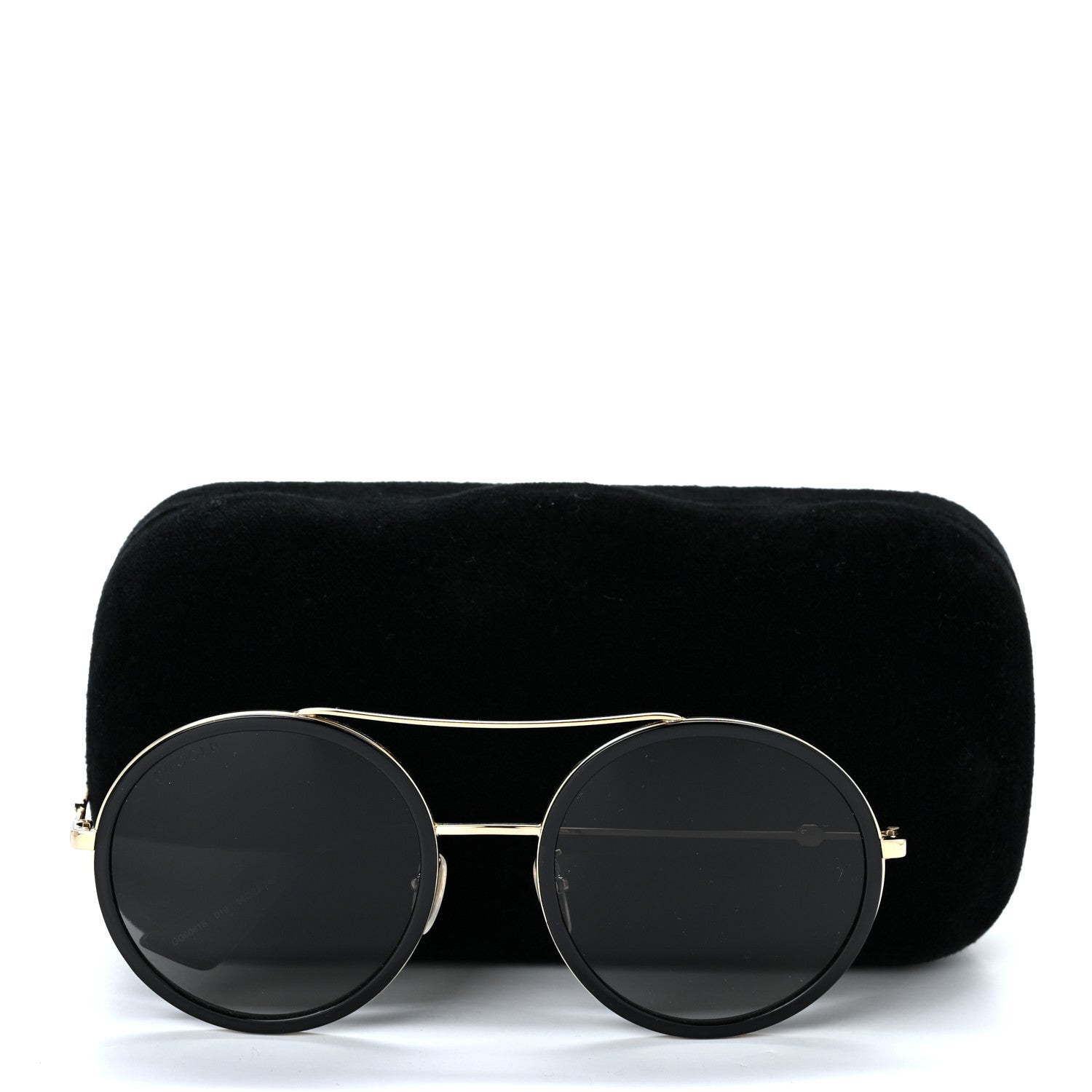 Gucci Acetate Round Frame Sunglasses GG0061S Black 9 of 9