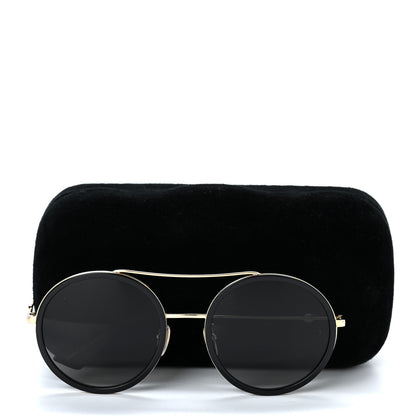 Gucci Acetate Round Frame Sunglasses GG0061S Black 9 of 9