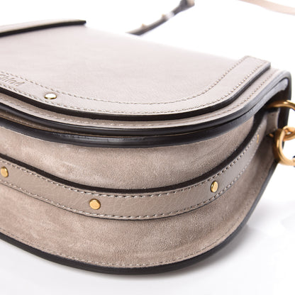 Chloe Calfskin Suede Small Nile Bracelet Bag Motty Grey 9 of 9