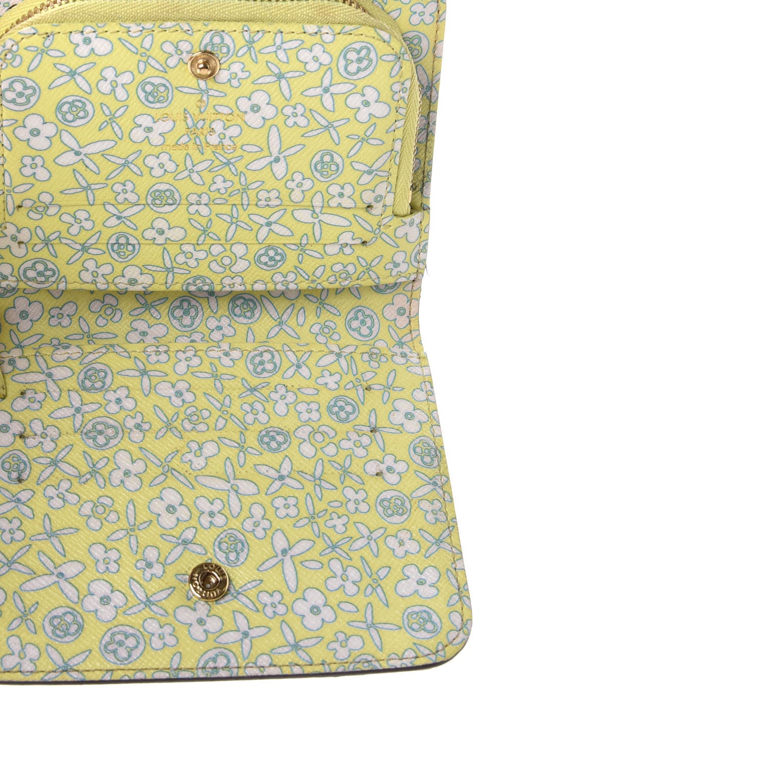 Louis Vuitton Monogram Fleuri Insolite Wallet PM Yellow 5 of 7